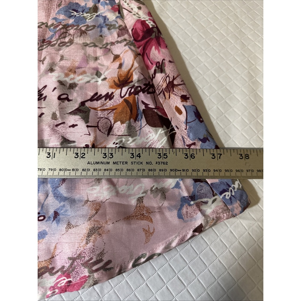 Maggie Sweet Skirt Vintage Pink Floral Pattern Elastic Waist Womens Petite Large - Picture 8 of 15